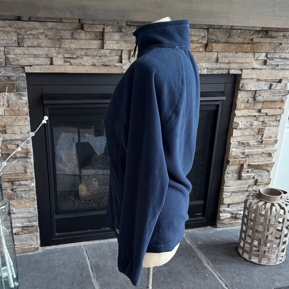 Vineyard Vines Women's Navy Fleece Turtleneck Sweater - Picture 8 of 9